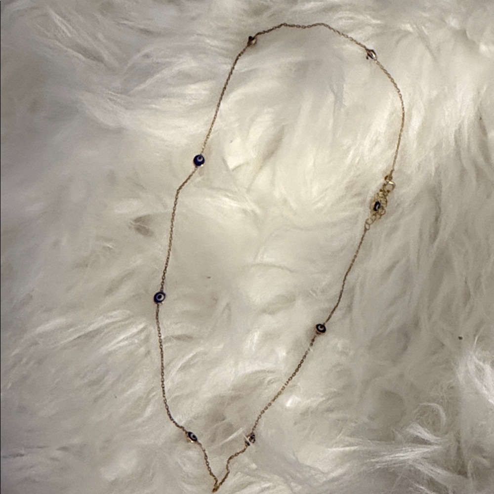 Protection eye necklace from Turkey gold plated